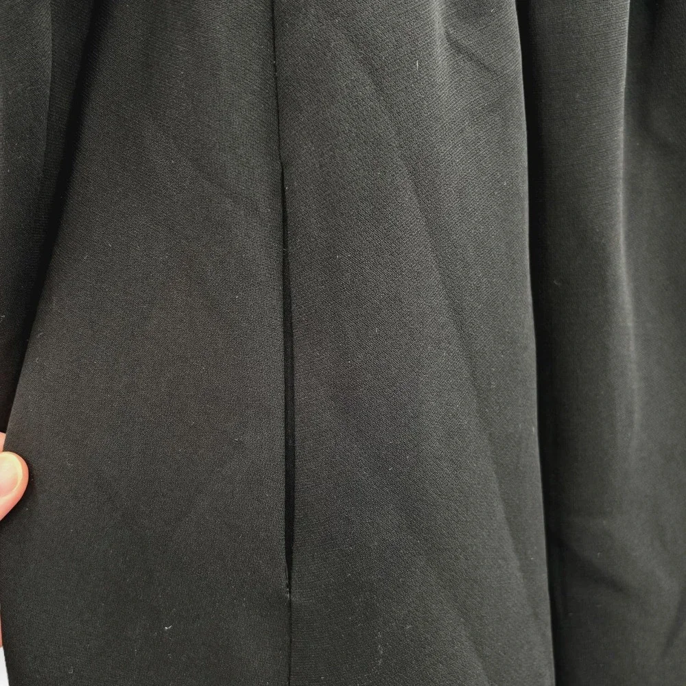 cinq á‎ sept Dorina Puff Sleeve Crepe Mini Dress with Pockets Black NWOT Size 4 - Picture 8 of 16